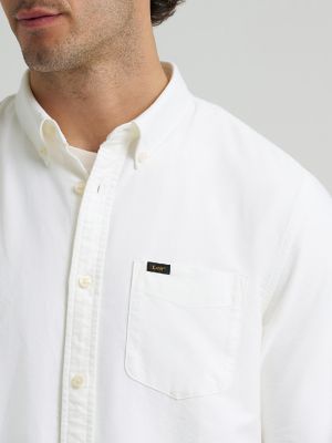 Men's Premium One Pocket Solid Shirt in Bright White