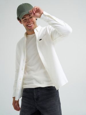 Men's Premium One Pocket Solid Shirt in Bright White