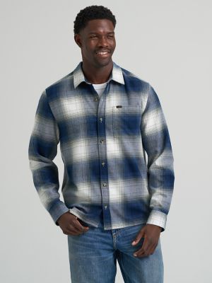 Men's Premium All Purpose Flannel Shirt in Dress Blues