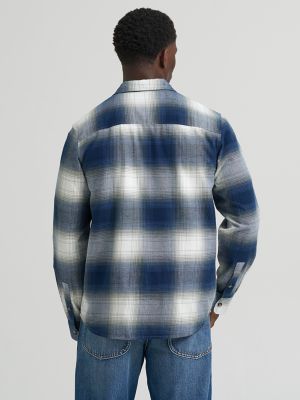 Men's Premium All Purpose Flannel Shirt in Dress Blues