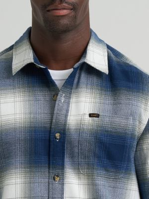 Men's Premium All Purpose Flannel Shirt in Dress Blues