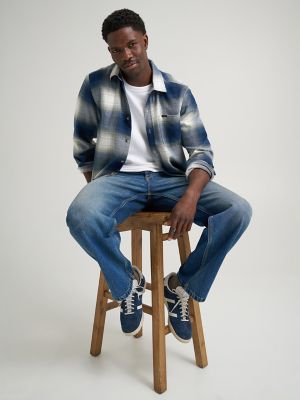 Men's Premium All Purpose Flannel Shirt in Dress Blues