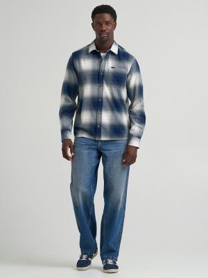 Men's Premium All Purpose Flannel Shirt in Dress Blues