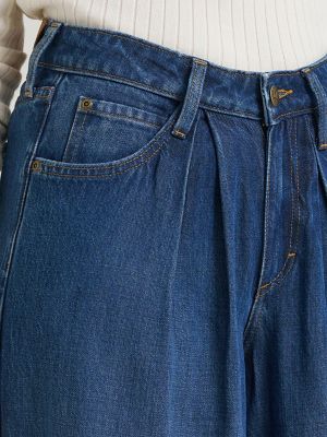 Women's Premium LQD Slouchy Pleated Trouser Jean in Fresh Blanket