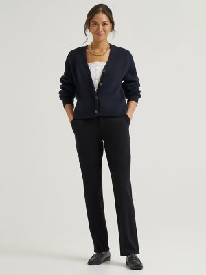 Women's Heritage Straight Leg Knit Pant in Black