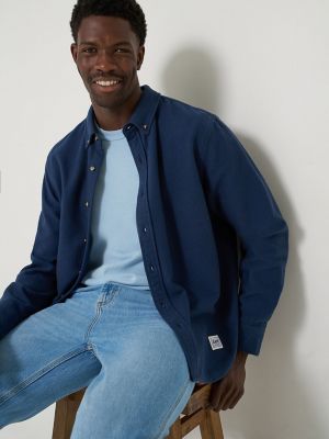 Men's Premium Clean Workwear Shirt in Insignia Blue