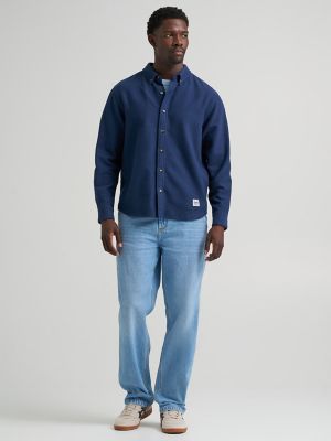Men's Premium Clean Workwear Shirt in Insignia Blue