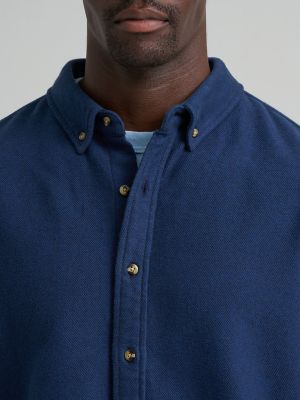 Men's Premium Clean Workwear Shirt in Insignia Blue