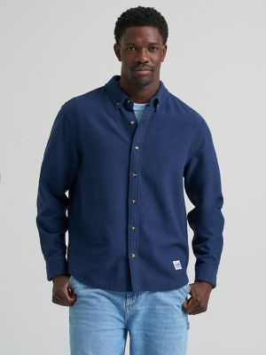 Men's Premium Clean Workwear Shirt in Insignia Blue