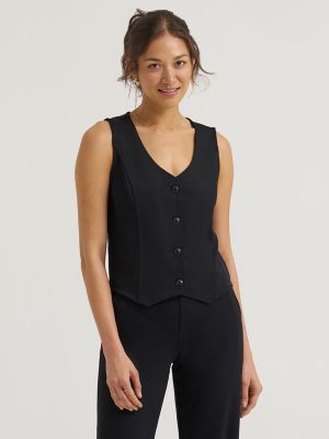 Women's Knit Button Down Vest