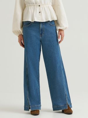 Women's Heritage Slit Hem Loose Straight Jean in Down The Coast