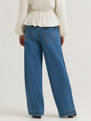 Women's Heritage Slit Hem Loose Straight Jean in Down The Coast