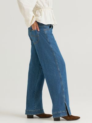 Women's Heritage Slit Hem Loose Straight Jean in Down The Coast