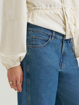 Women's Heritage Slit Hem Loose Straight Jean in Down The Coast