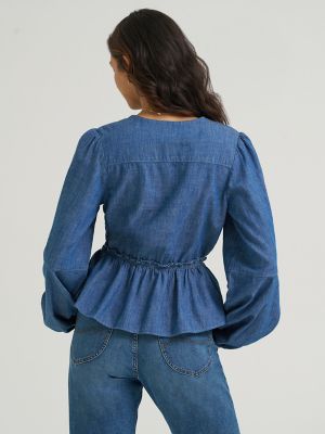 Women's Heritage Pleated Peplum Top in Backtrack