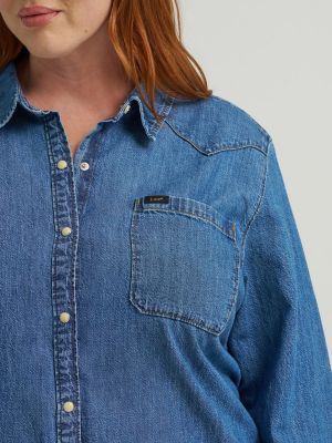 Wome's Heritage Patch Pocket Midi Dress (Plus)