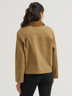 Women's Heritage Utility Barn Jacket in Dark Khaki
