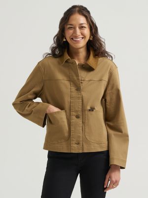 Women's Heritage Utility Barn Jacket in Dark Khaki