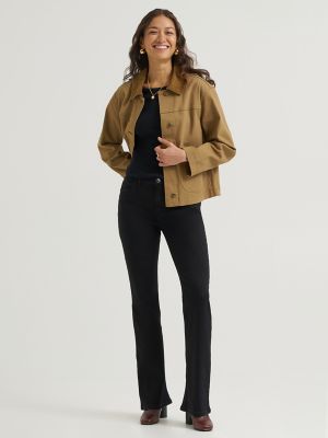 Women's Heritage Utility Barn Jacket in Dark Khaki