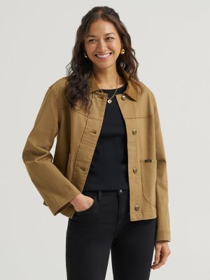 Women's Heritage Utility Barn Jacket in Dark Khaki