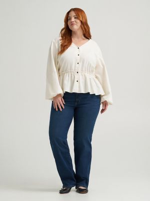 Women's Heritage Pleated Peplum Top (Plus)