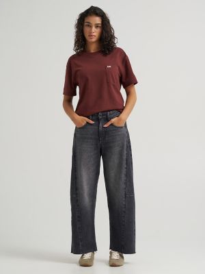Women's Low Slung Barrel Rider&trade; Jean in Charred Black alternative view 4