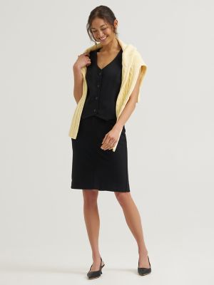 Women's High Rise Pull On Knit Pencil Skirt