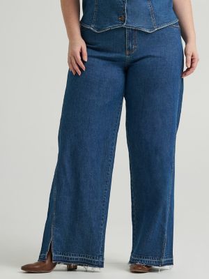 Women's Heritage Slit Hem Loose Straight Jean (Plus) in Radical Call