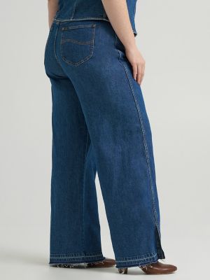 Women's Heritage Slit Hem Loose Straight Jean (Plus) in Radical Call