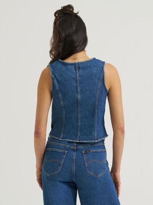 Women's Tailored Denim Vest