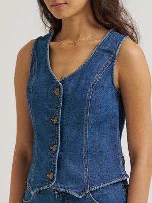 Women's Tailored Denim Vest