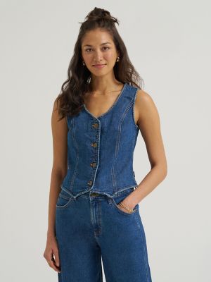 Women's Tailored Denim Vest