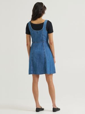 Women's Heritage Seamed Button Front Dress in Prep Rinse alternative view
