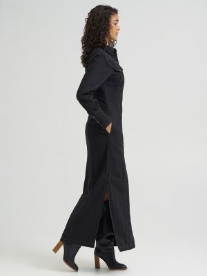 Women' s Western Maxi Dress in Dark Volume