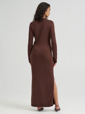 Women's Sweater Maxi Dress in Shaved Chocolate
