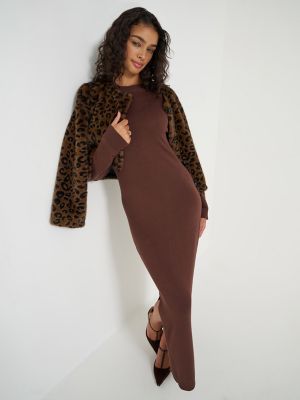 Women's Sweater Maxi Dress in Shaved Chocolate