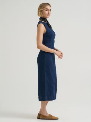 Women's Denim Sheath Dress in Lee Hearts