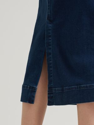 Women's Denim Sheath Dress in Lee Hearts