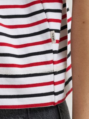 Women's Cropped Boxy Tee in Samba Stripe