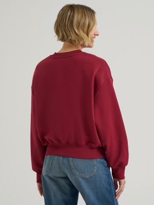 Women's Solid Crew Neck Sweatshirt