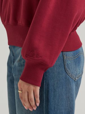 Women's Solid Crew Neck Sweatshirt
