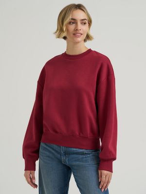 Women's Solid Crew Neck Sweatshirt