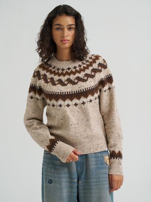 Women's Wool Blend Fair Isle Sweater