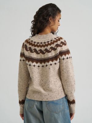 Women's Wool Blend Fair Isle Sweater