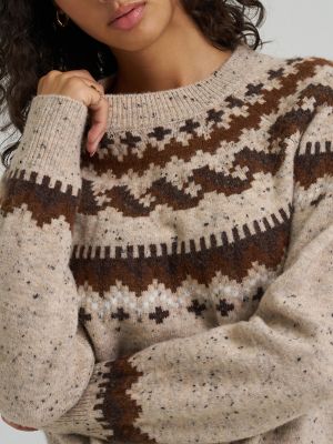 Women's Wool Blend Fair Isle Sweater
