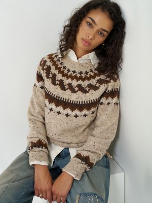 Women's Wool Blend Fair Isle Sweater