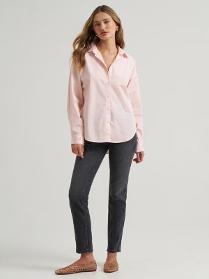 Women's Lee&reg; x Marilyn Monroe Boyfriend Shirt in Glowing Peach