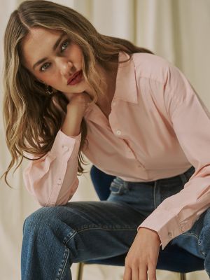 Women's Lee&reg; x Marilyn Monroe Boyfriend Shirt in Glowing Peach