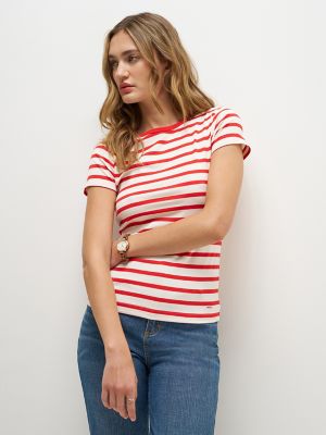 Women's Lee&reg; x Marilyn Monroe Striped Baby Tee in Striped