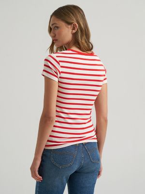 Women's Lee&reg; x Marilyn Monroe Striped Baby Tee in Striped